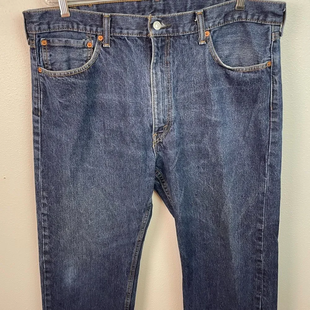 Levi's 505 Classic Blue Straight Denim Jeans Size W40 L30 EUC